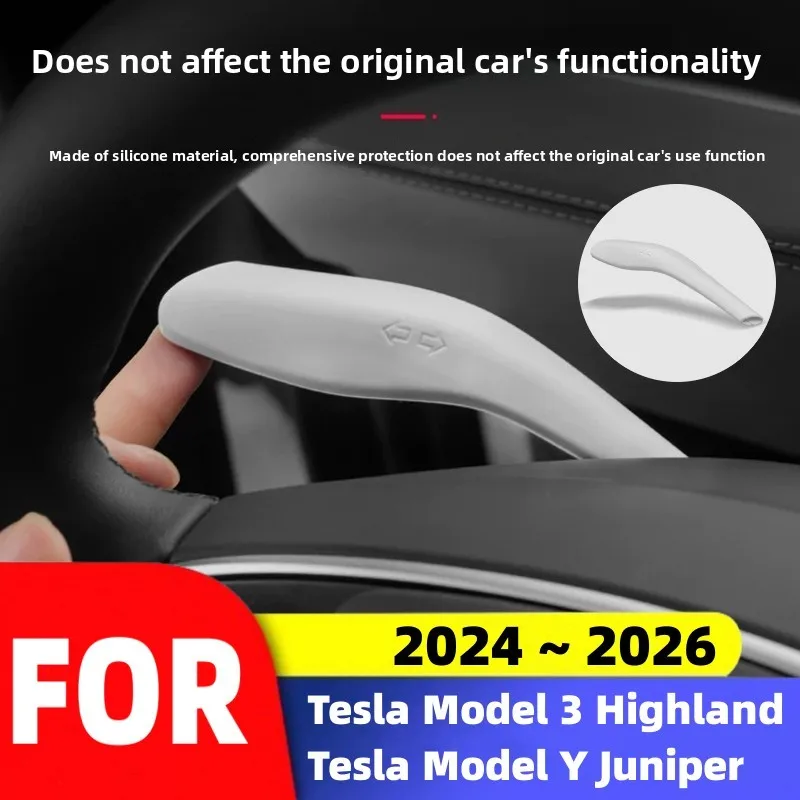 Silikonowa osłona ochronna na kierownicę i dźwignię sterowania do Tesla Model Y Juniper Model 3 Highland…