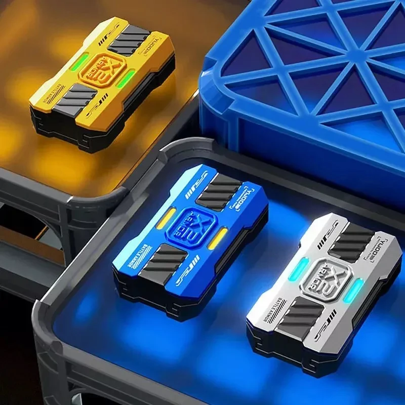 YIJOO Luminoso Push Slider Magnetico Fidget Slider Giocattoli Sensoriali Metallo EDC Armatura Antistress Fidget Spinner Giocattoli