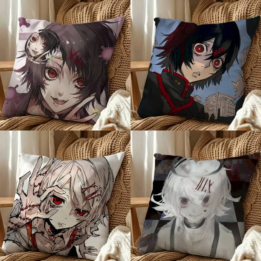 T-Tokyo Ghoul Suzuya Juuzou Double-Sided Printed Cushion Cover Bedroom Bedside Sofa Pillow Case