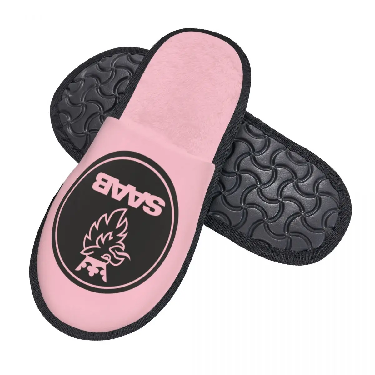 Custom Swedish Saabs Scanias Memory Foam Slippers Women Soft Warm House Slippers