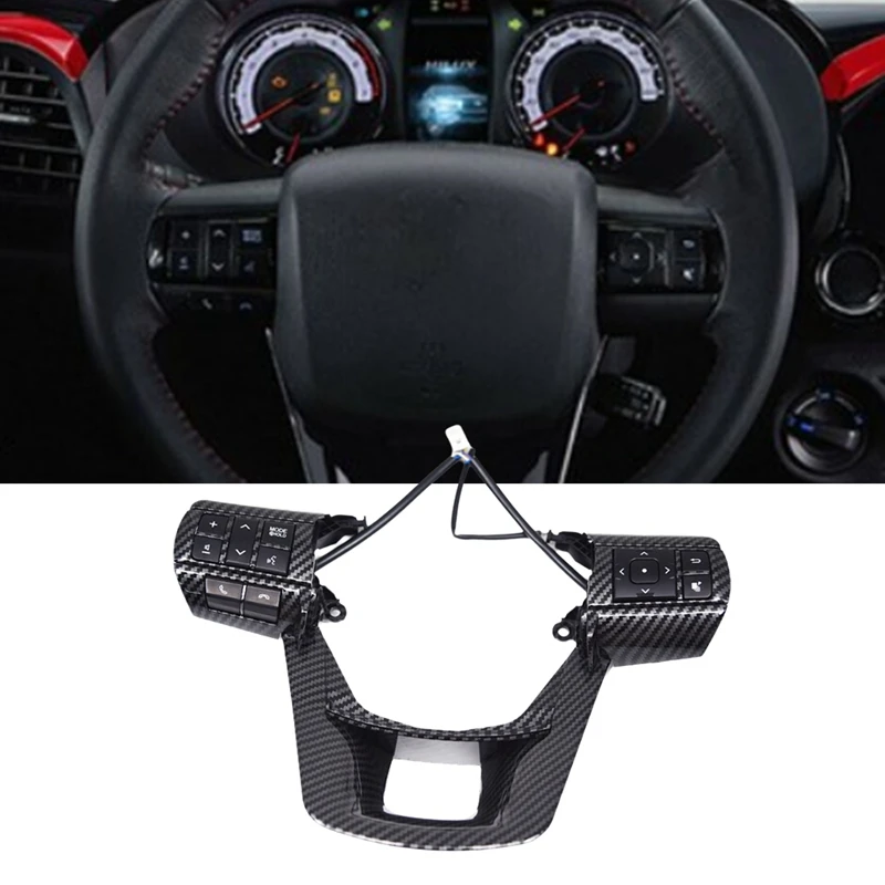 

Car Volume Control Switch Multifunctional Steering Wheel Button 84250-0E120 For Toyota Hilux Revo Fortuner 2015-2024