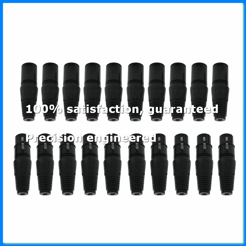 

20Pcs 3Pin Xlr Male To Female Microphone Extension Cable Microphone Cables Plug Audio Socket Mic Audio Connector Adapter-ELEC