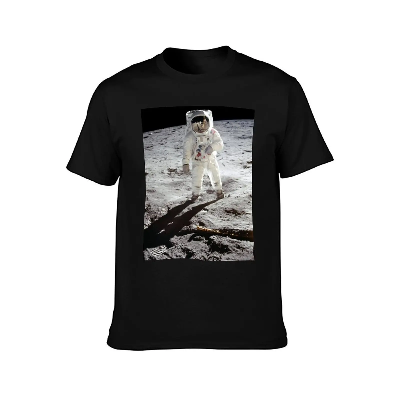 Buzz Aldrin on the Moon T-Shirt funny t shirts man T-Shirt