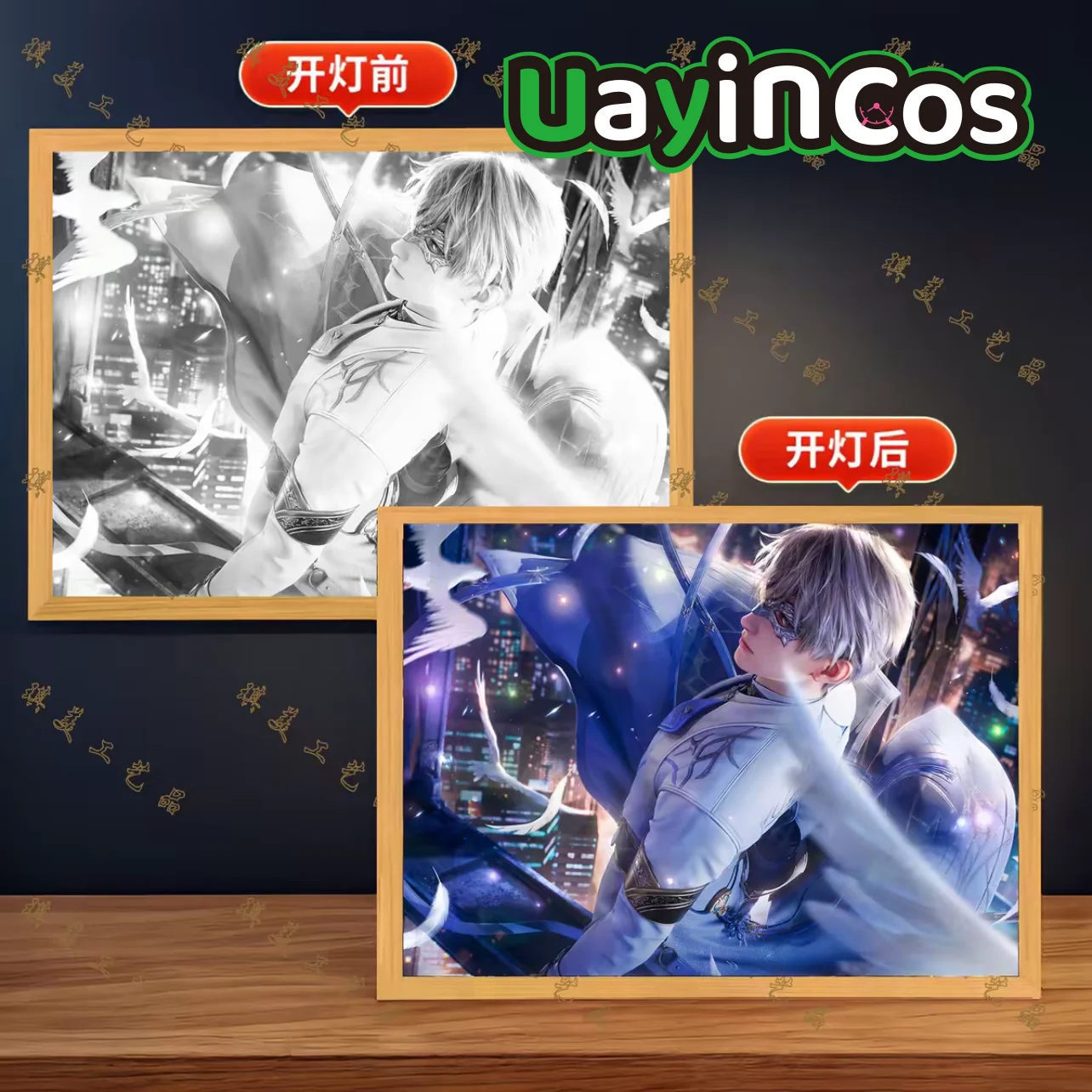 

In Stock Game Love and Deepspace Sylus Xavier Zayne Rafayel birthday Lighting Painting Ornament Doll Accessories Anime Toy Kids