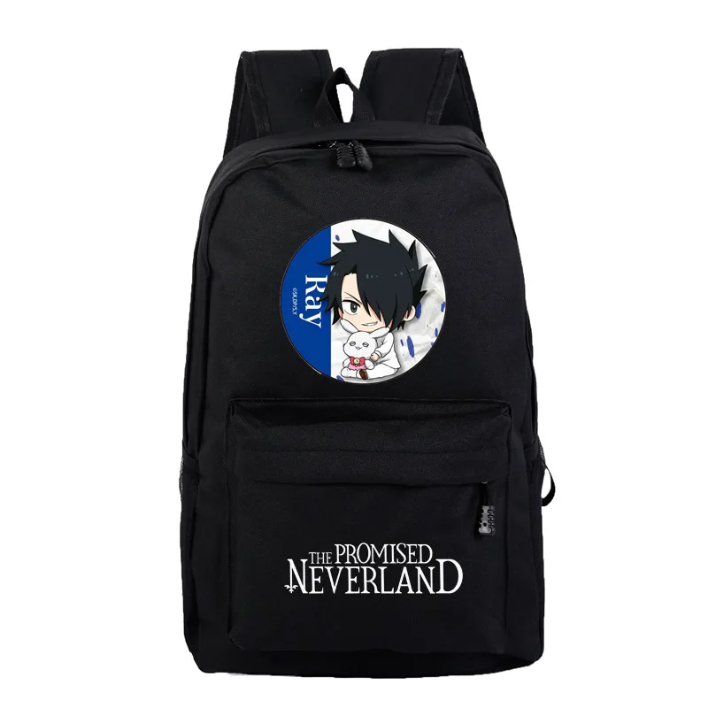 

The Promised Neverland Ray Anime School Book Bags Laptop Backpack Mochila Feminina Boys Girls Back To School Gift Day Pack