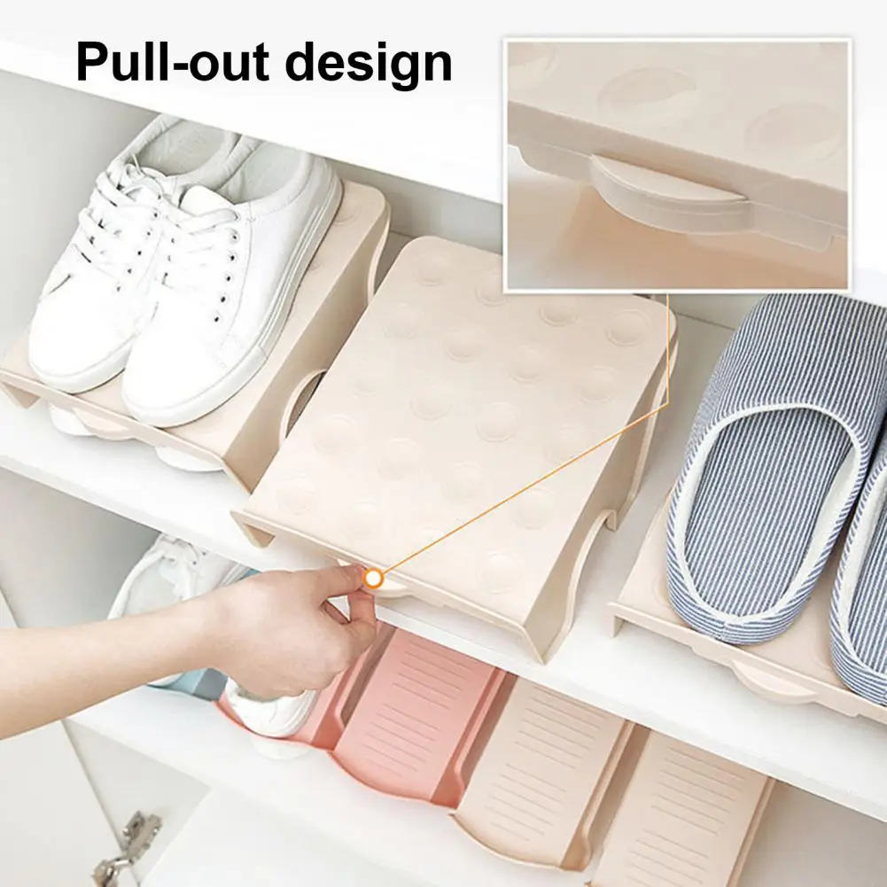 Shoe Holder Shoe Tray Storage Organizer Non-slip Design for High Heels Slippers Strong Load-bearing Shoe Stand Shelf Easy