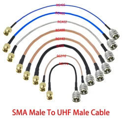 SMA male To UHF male PL259 Plug Connector RF Coax Coaxial Cable Wire Pigtail Extension RG316 RG58 RG174 RG142 RG400 RG402 RG405