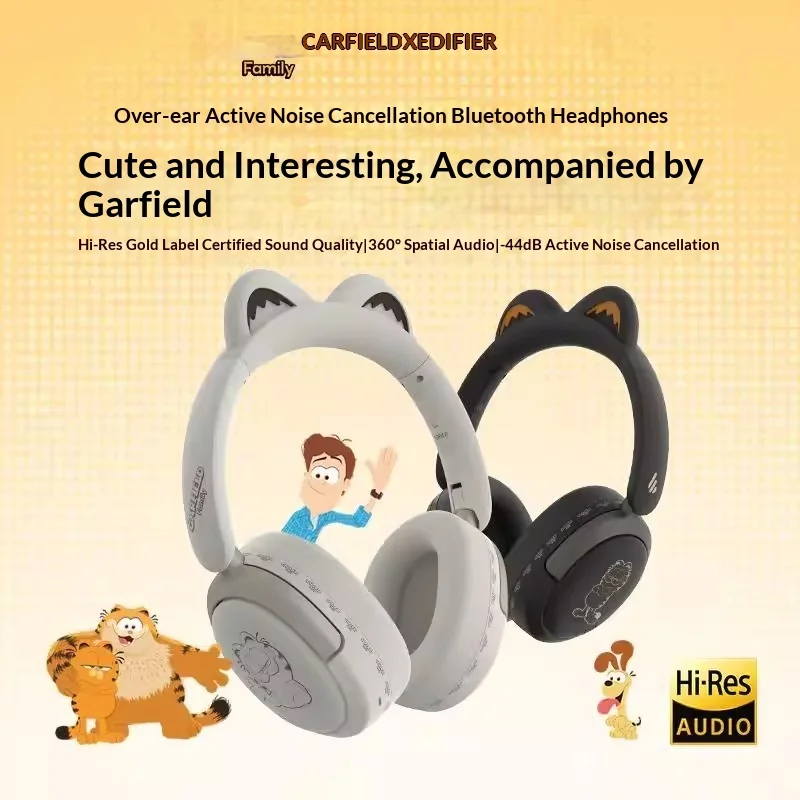 Edifier FIT CAT Bluetooth Wireless Earphones Head Mounted 52h Active Noise Reduction Bilateral Stereo EQ Adjustment