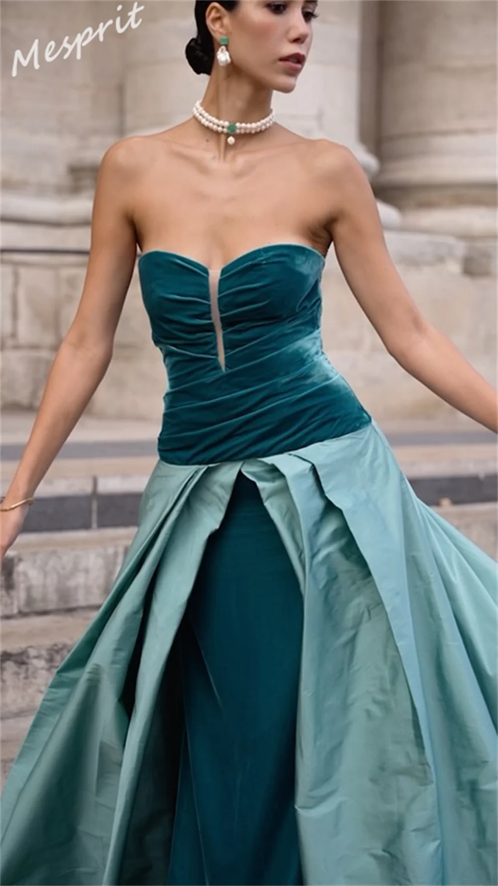 Prom Dress Saudi Arabia   Velour   High Quality Retro Sweetheart A-line Draped Shirred Hugging Customized