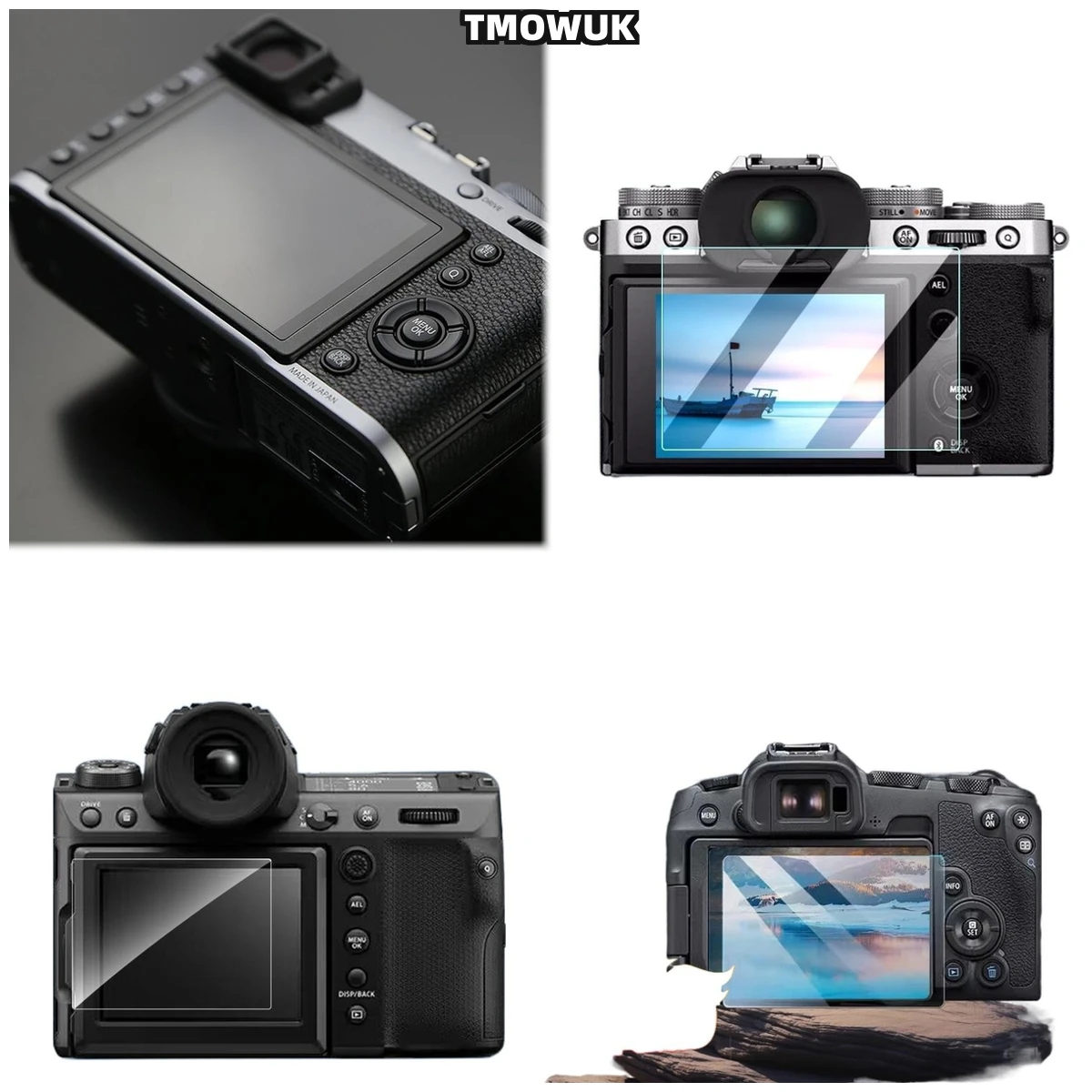 

​​For Fujifilm X-A7 XT2 Full Adhesive Tempered Glass Protector - 9H Hardness Anti-Scratch HD Clear Privacy Screen Film​​