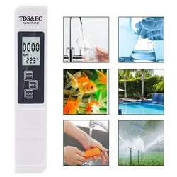 Professional 3 In 1 Tester Water Meter TDS EC Temperature Meter Digital LCD Water Testing Pen Purity Filter Water Quality