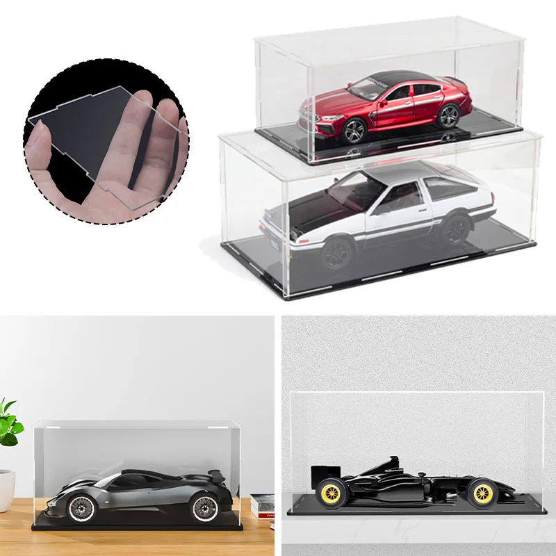 1/24 1/18 Car Model Display Box Transparent Case Acrylic Dustproof Car Model Storage Organizer Figures Toy Collection Showcase