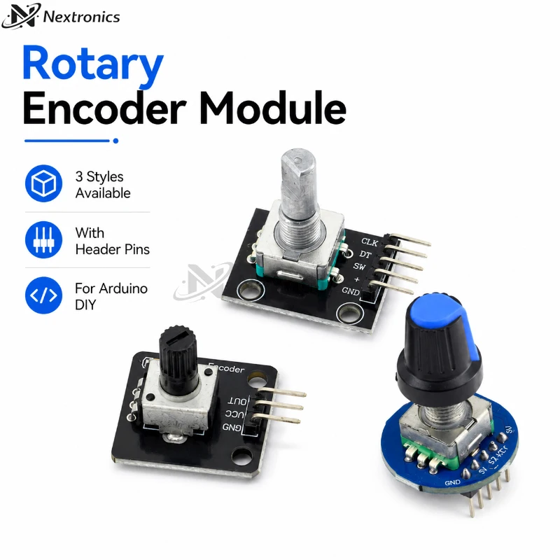 1/3/5PCS 360 Degrees Rotary Encoder Module KY-040 EC11 RV09 Analog Knob Potentiometer Sensor Switch Board with Pins for Arduino