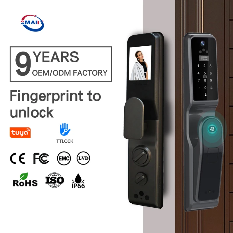 

3d Face Recognition Ttlock Smart Lock Biometric Fingerprint Lock Electronic Wifi Digital Door Lock With Camera