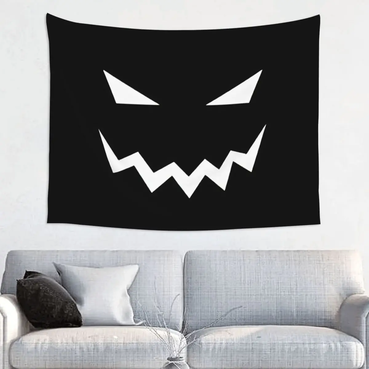 Horror Halloween Mask Tapestry Hippie Polyester Wall Hanging Wall Decor Beach Mat Mandala Wall Carpet