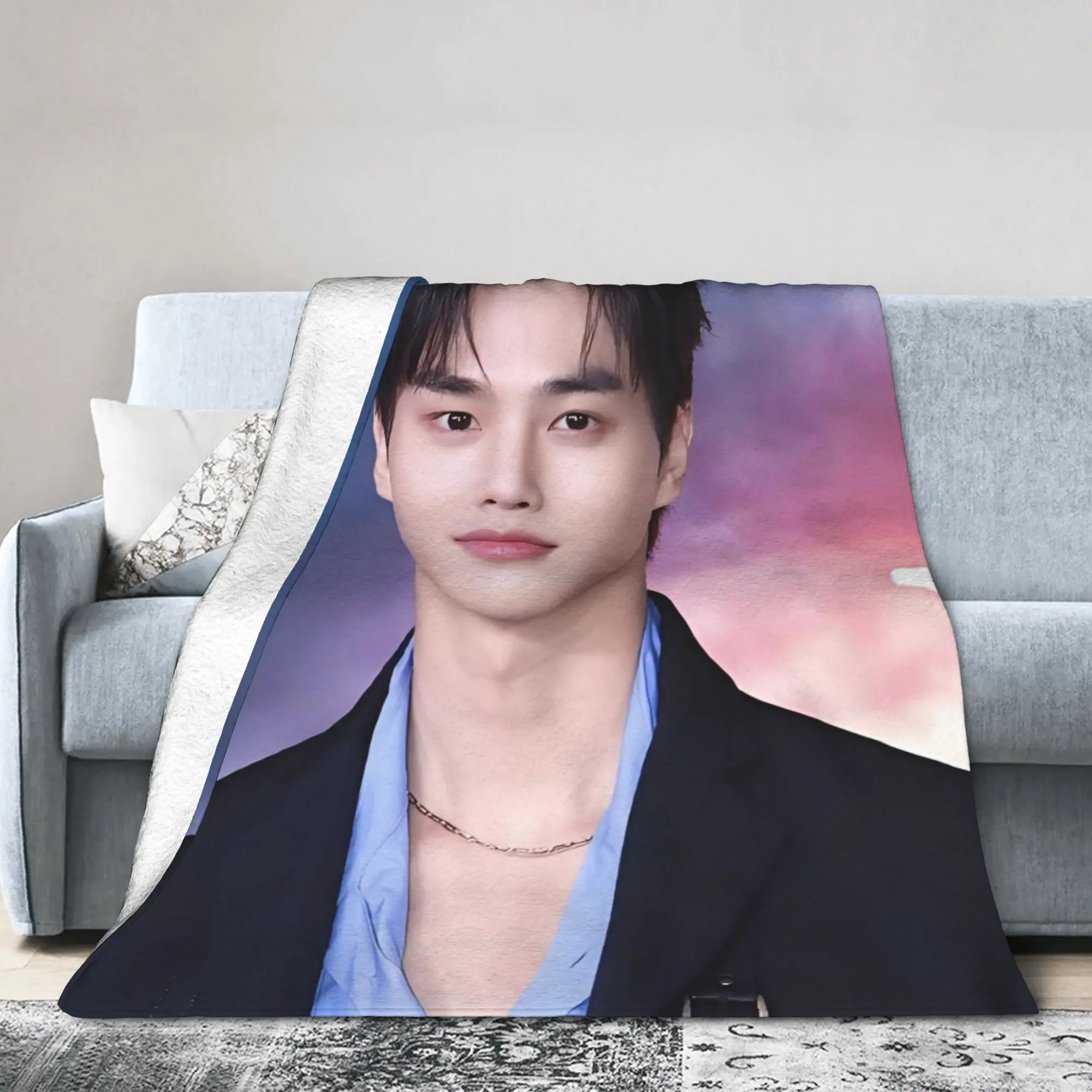 أغنية كانغ الكورية البوب بطانية نزهة الفانيلا الفراش يلقي للأريكة كرسي تصميم دافئ جودة المفرش هدية