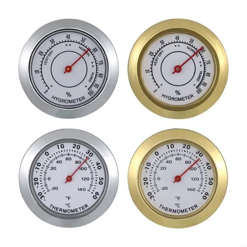

2025 New Hygrometer 43mm Hygrometer Round Analogs Hygrometer for Guitar Wine Box