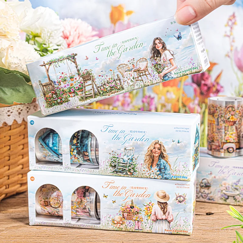 2Style 2Boxes/bag Garden Landscaping Kit Tape Creative Handbook DIY Scrapbook Calendar Picture Book