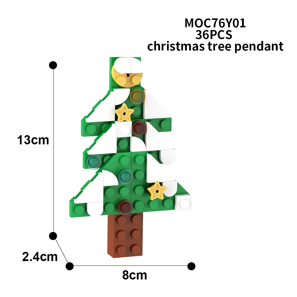 Gobricks Christmas Series Pendant Building Blocks Snowman Gingerbread Man Santa Claus Wreath Bricks Toys For Children Xmas Gift