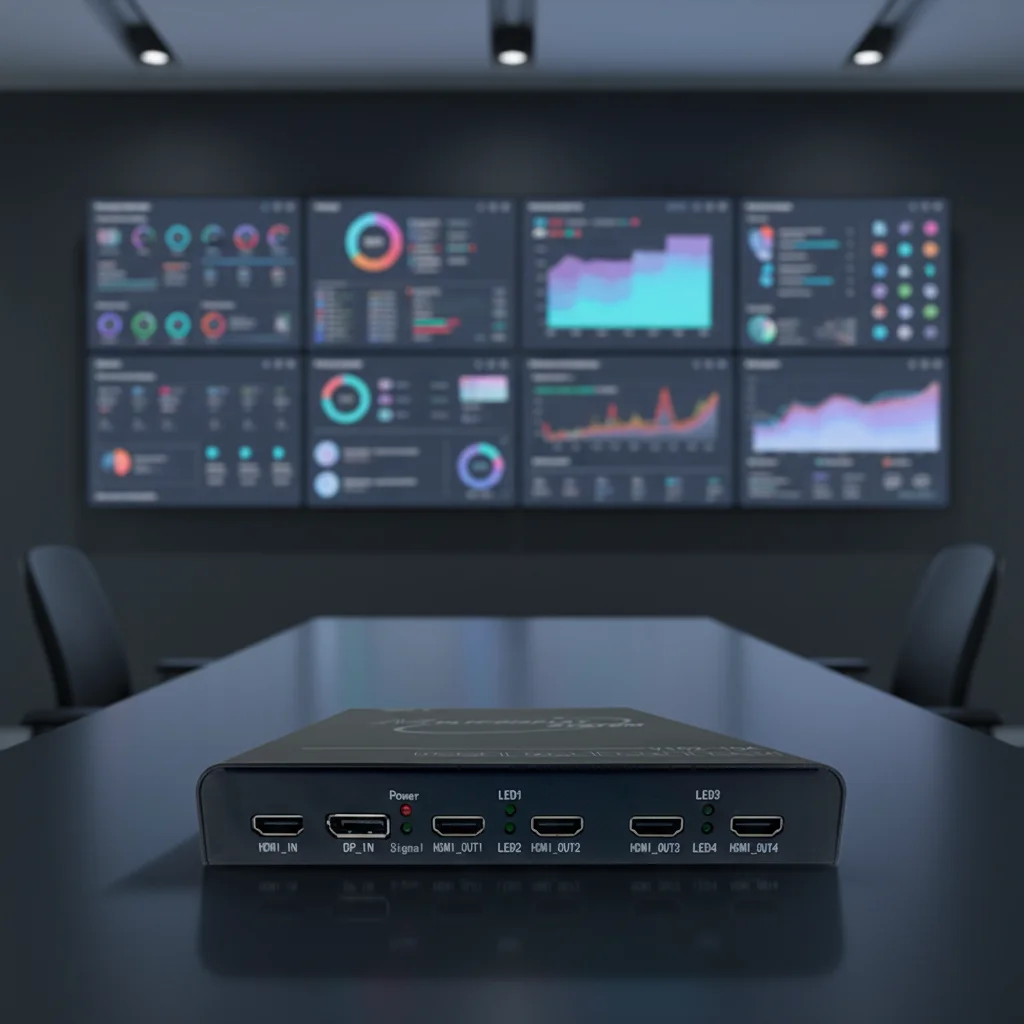 Industrial Multi-Screen Extender, 3x1920x1200 60Hz, Parallel Use, for Video Monitoring Systems