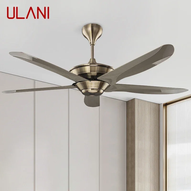 

ULANI Nordic Without lights Ceiling Fan American Retro Living Room Bedroom Study Cafe Hotel