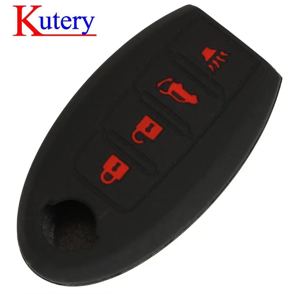 jingyuqin 4 Buttons Silicone Remote Car Key Cover For Nissan Maxima Altima Versa Sentra Sunny Sylphy Teana Qashqai X-Trail Juke