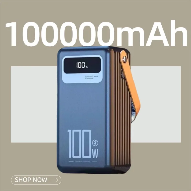 

100W Fast Charging 100000mAh Power Bank Ultra Large Capacity Outdoor Power Supply