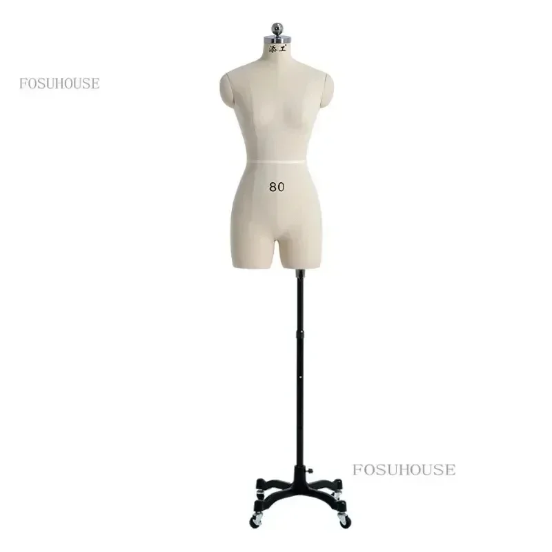 Linen Cover Body Female Mannequins with Legs for Clothing Design Bust Sewing Tailor Mannequin Dress Display Stand Can Pin