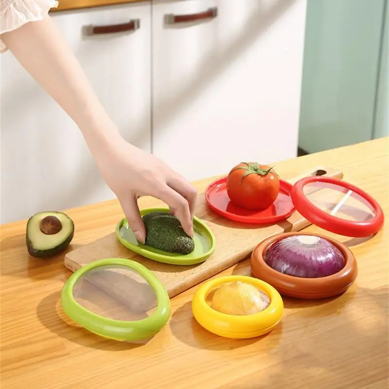 Transparent Film Fruit And Vegetable Fresh-keeping Box Avocado Fresh Keeping Cover Onion Refrigerator Freezer Storage Box