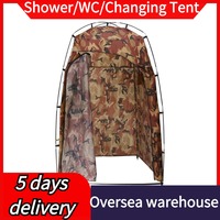 Portable Beach Shower Toilet Changing Tent Sun Rain Shelter Privacy Shelter Tent with Window for Outdoor Camping Bathroom