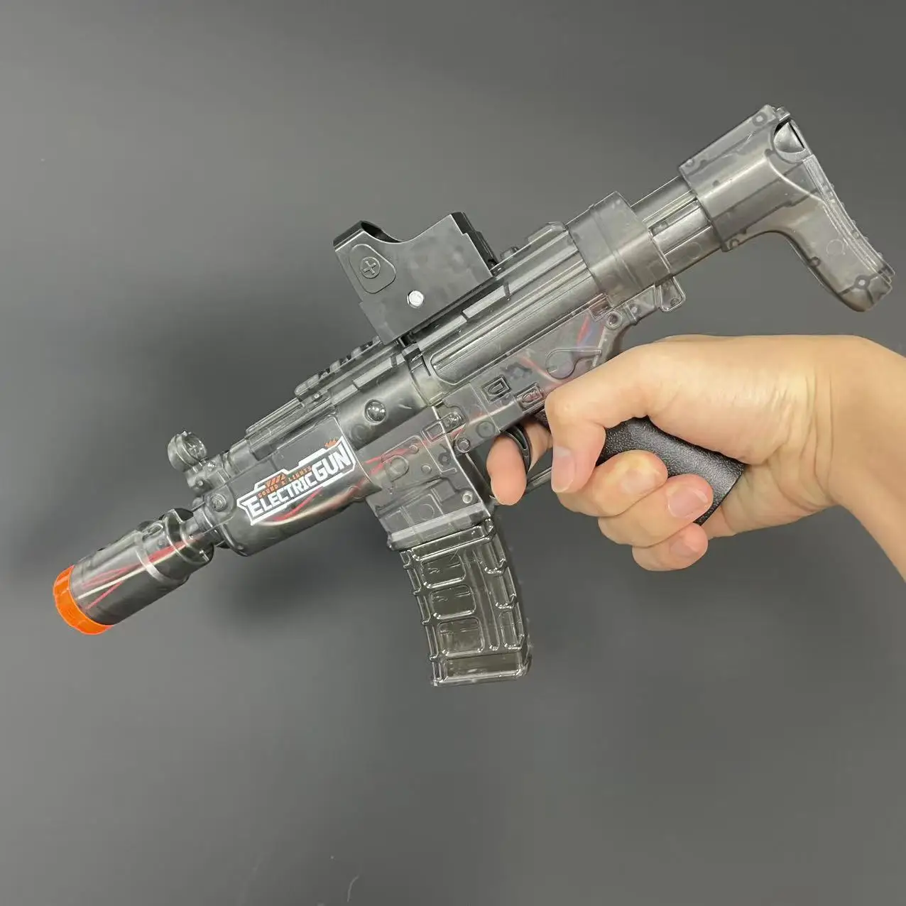 2025 جديد MP5 الكهربائية الصوت ضوء مسدس لعبة للأطفال-أضواء ديناميكية ، أصوات ممتعة ، آمنة ، دائم-هالوين عيد الميلاد هدية عيد ميلاد 3 +