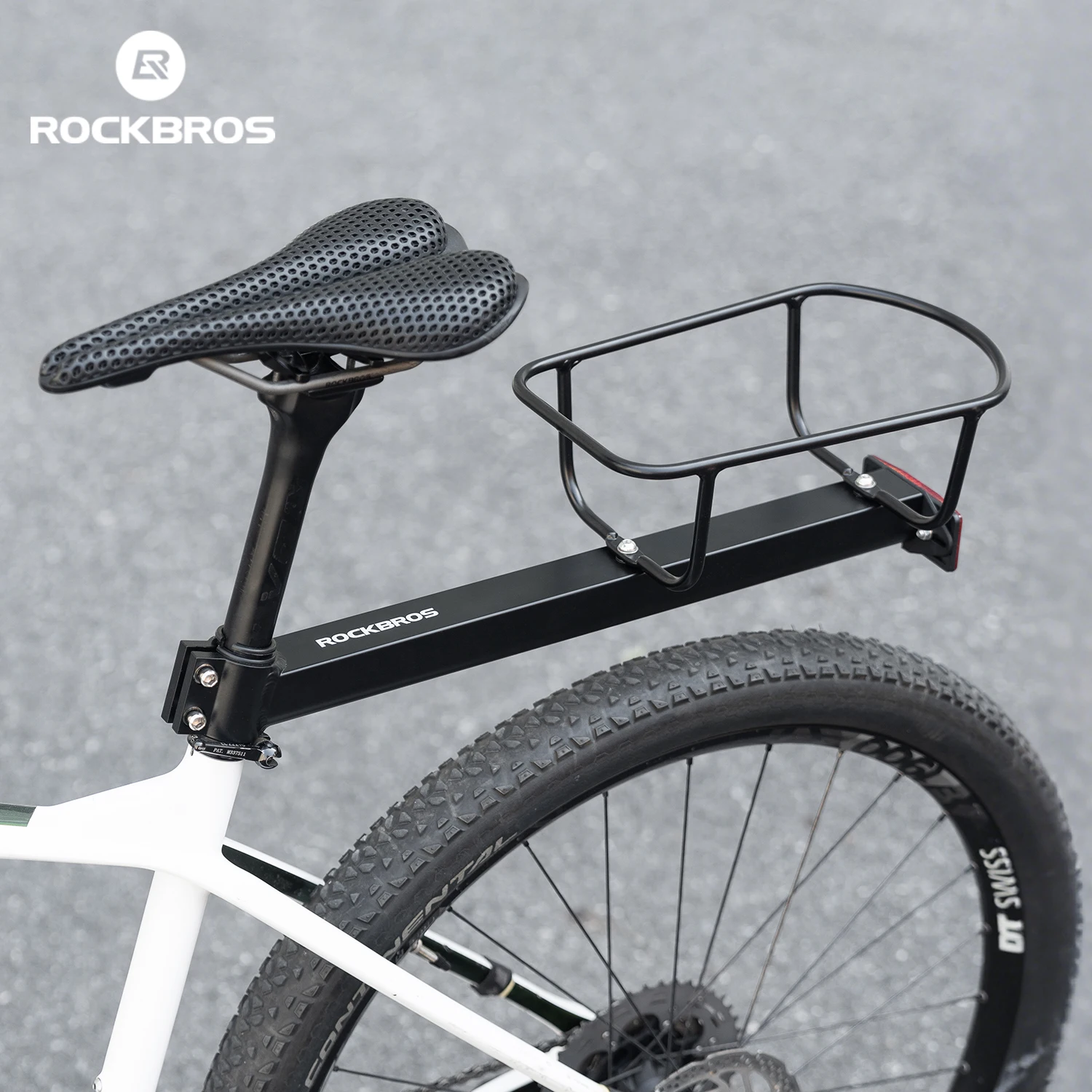 

ROCKBROS удлинитель для велосипеда, багажник для велосипеда, задняя багажная полка, кронштейн из алюминиевого сплава, водонепроницаемый устойчивый переносной багажник для хранения