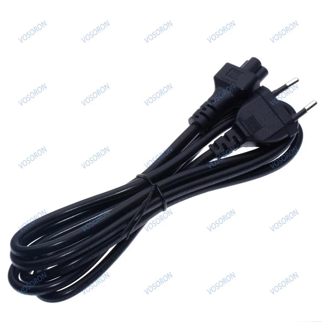 European Power Adapter Cord Cable 2m EU Plug 2 Pin Male To IEC 320 C5 For Notebook Power Supply