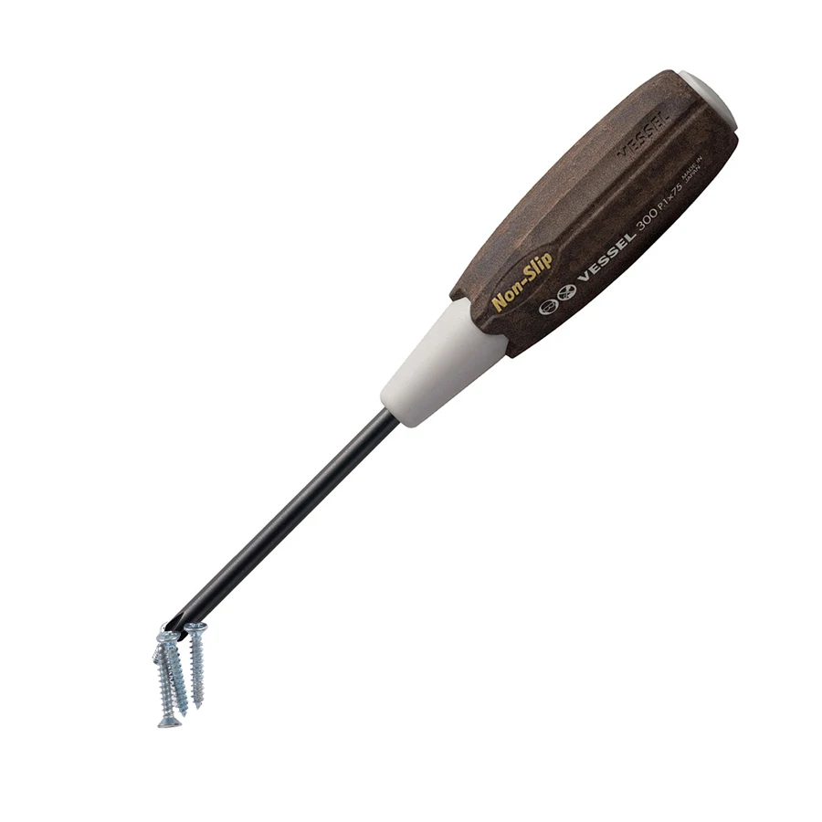 VESSEL Non-Slip Wooden handle Grip Screwdriver Multi-specification Precision Screwdriver Japan Hand Tools No.300 Series