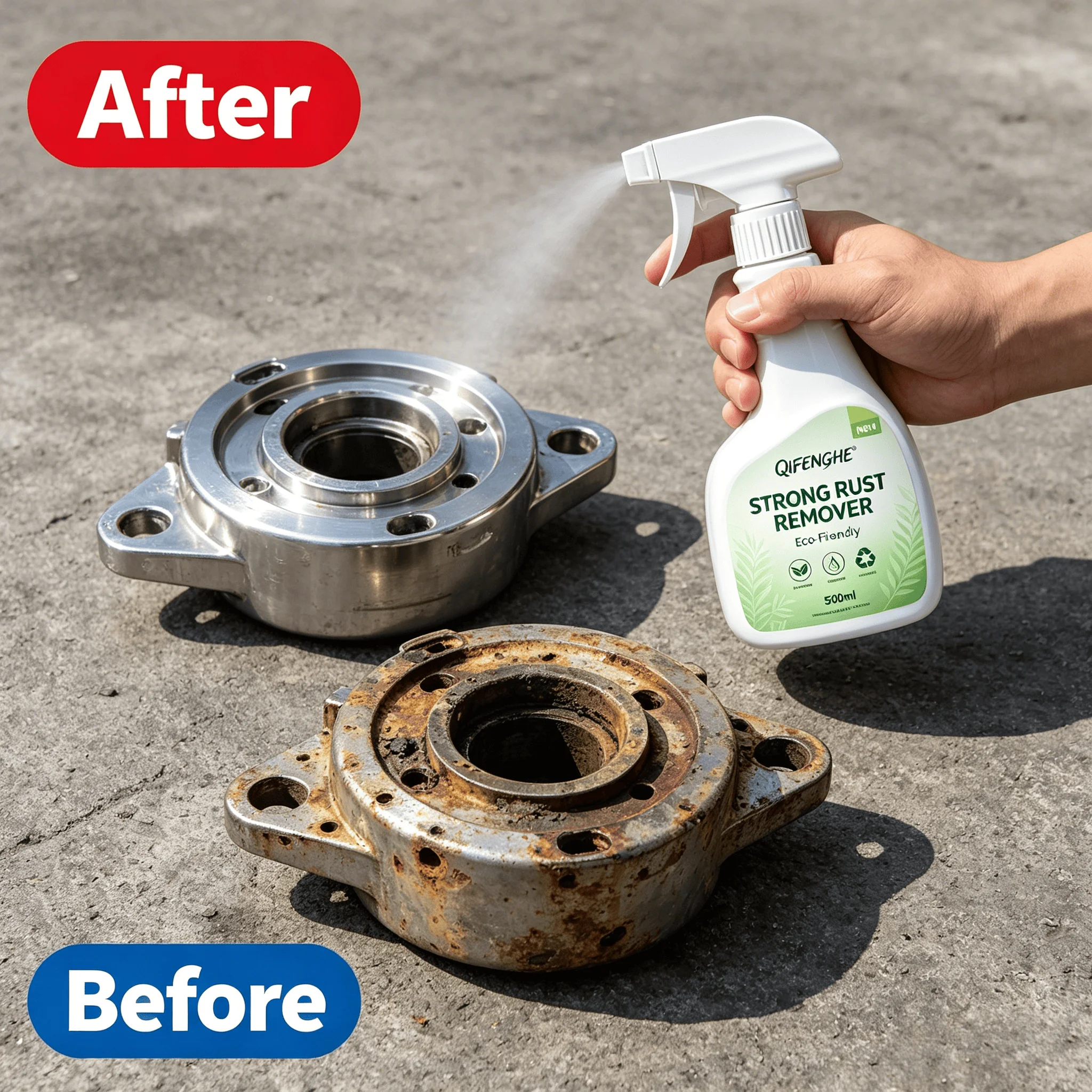 

500ml Strong Rust Remover Spray – Powerful Rust Removal, Deep Cleaning, Antirust & Stain Cleaner, Safe on Materials