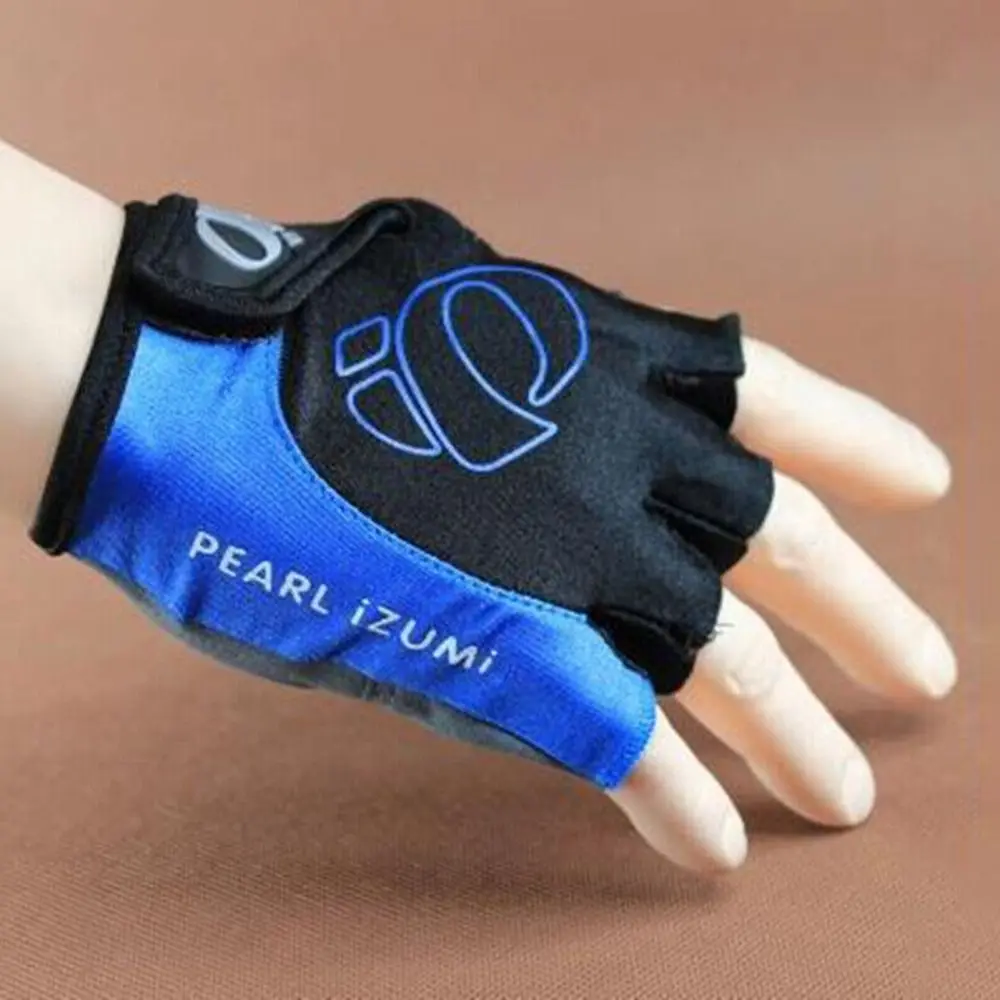 Guantes ciclismo medio dedo transpirables elásticos para hombre