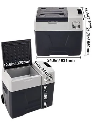 Glacière portable isotherme pour barbecue, glacière de voiture, chariot réfrigérateur, glacière à compresseur électrique 15/20/30/35/40/45/50/55L
