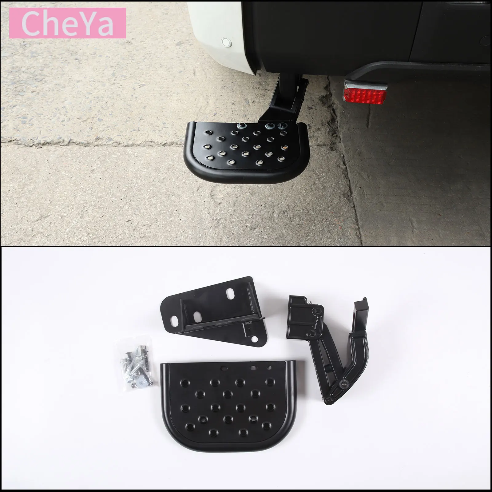 Carbon Steel/Aluminum Alloy Pickup Truck Tailgate Auxiliary Entry Pedal for Toyota Tundra 2022-2023 Modification Accessories