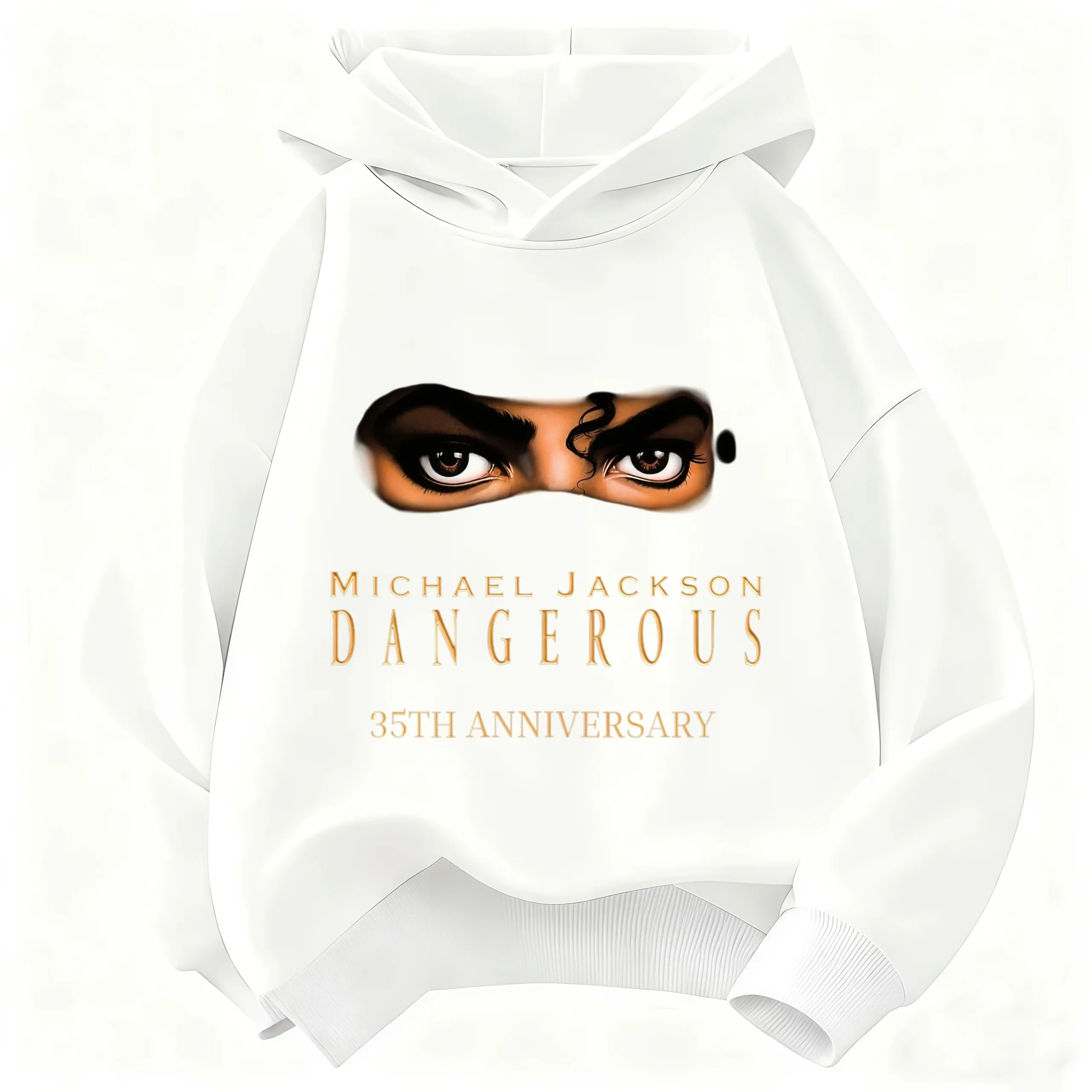 Kinder-Hoodie Michael Jackson Dangerous 35. Jubiläum Print Sweatshirt Mode Jungen Mädchen Lässiger Langarm-Hoodie Streetwear – Detail 4