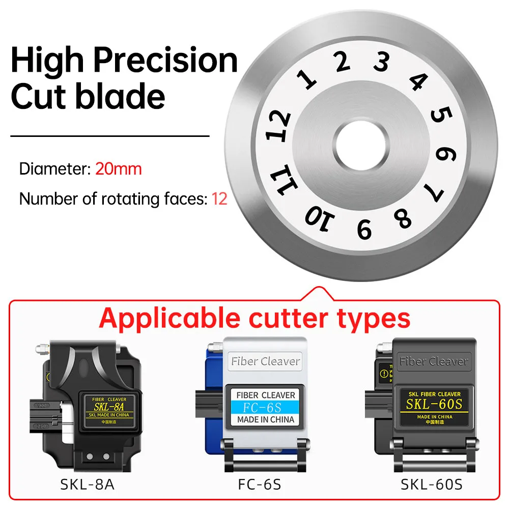 ZoeRax Optical Fiber Cutter Blade Fiber Cutting Tool Spare Parts Diameter 20-22mm and 12/16/24 Surface Tungsten steel Blade