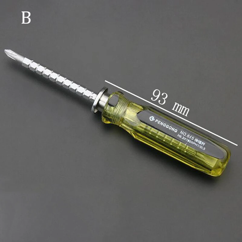 Phillips Screwdriver Double-Use Screwdriver Removable Hand Tool Chrome Vanadium Steel Repair Tool Handle Flathead Screw Driver