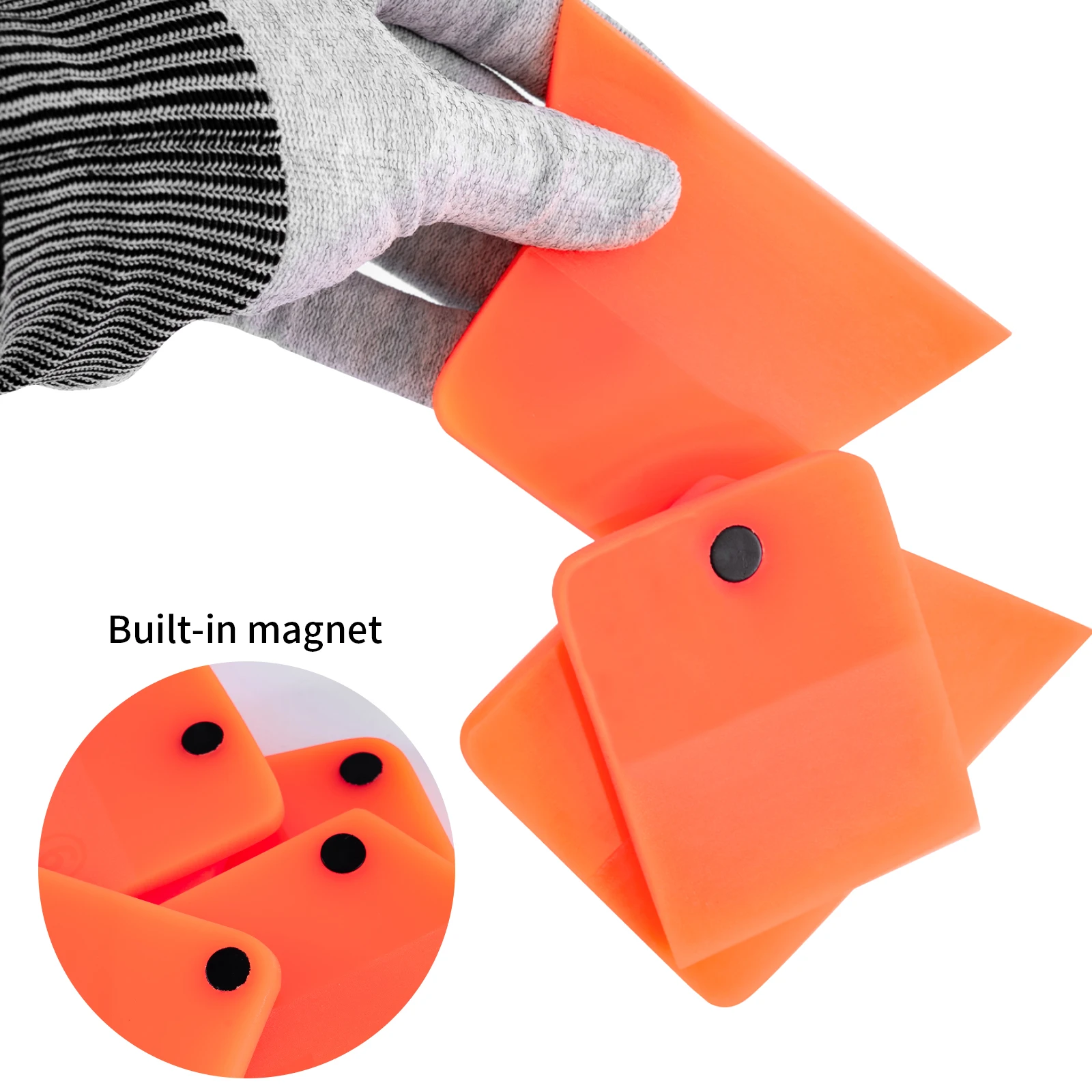 Car Wrap Magnetic PPF Squeegee Window Tinting Scraper Tool Anti Scratch Bubble Eliminate for Car Vinyl Film Bubbles Remover