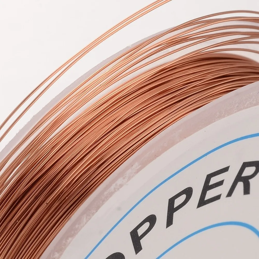 1roll Round Copper Jewelry Wire Raw(Unplated) 28 Gauge 0.3mm about 65.61 Feet(20m)/roll