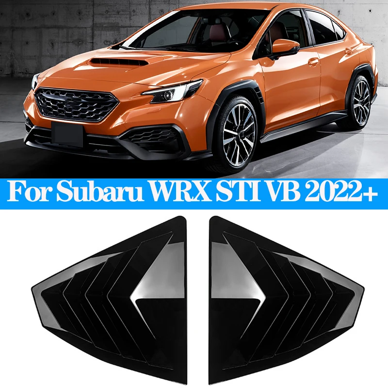 For Subaru WRX STI VB Car Rear Window Shutter Cover Trim Window Louver Side Vent Trim ABS Carbon Fiber 2022+ Auto Accessories