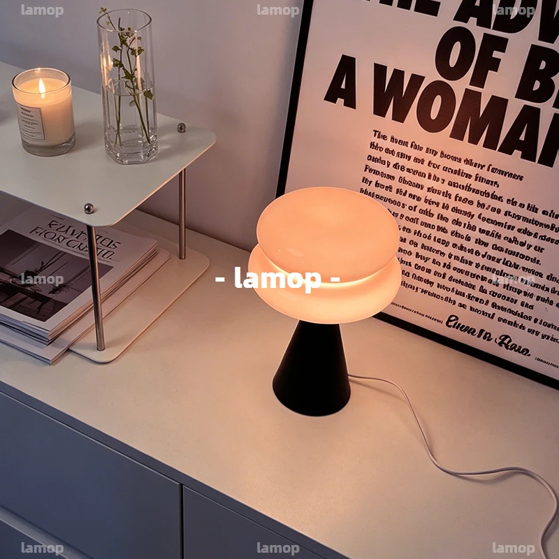 Bar counter table lamp mushroom lamp ambient lighting for bedrooms dining rooms cafes and bar booths European‑style small table