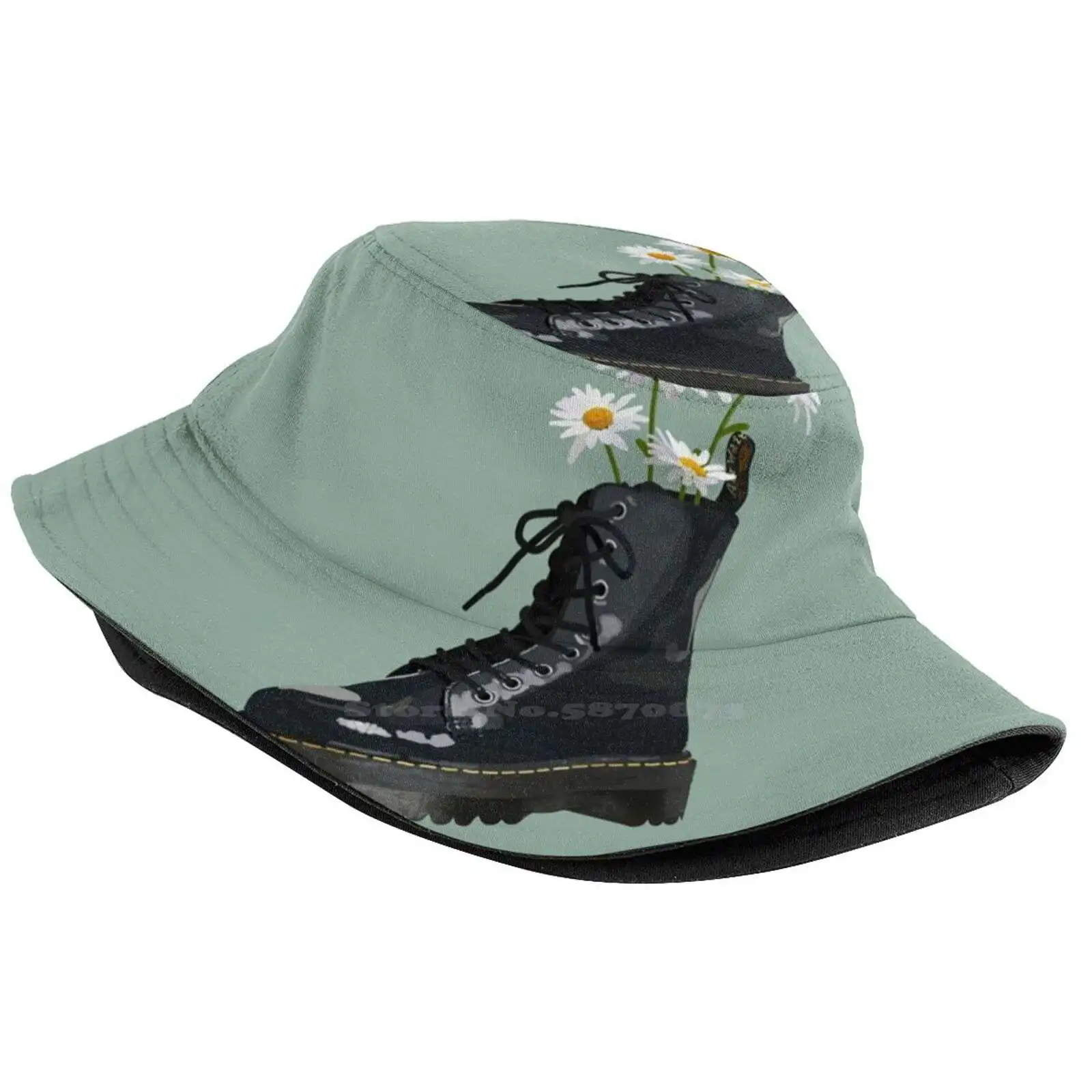 Boot With Flowers Outdoor Sun Fishing Panama Hats Flowers Nature Daisy Outdoor Shoes Boots Aesthetic Modern