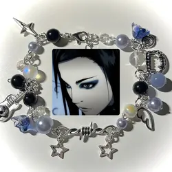 Handmade Guitar Skull Beaded Bracelet Coquettish Gothic Vampire Anime Bracelet