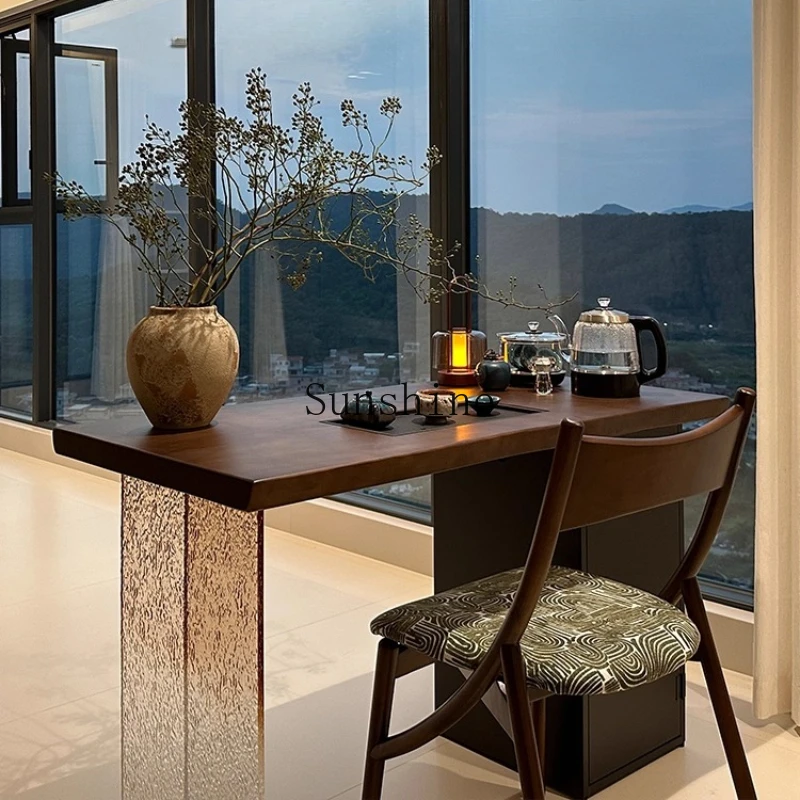 

TT Italian household small living room solid wood light luxury tea table