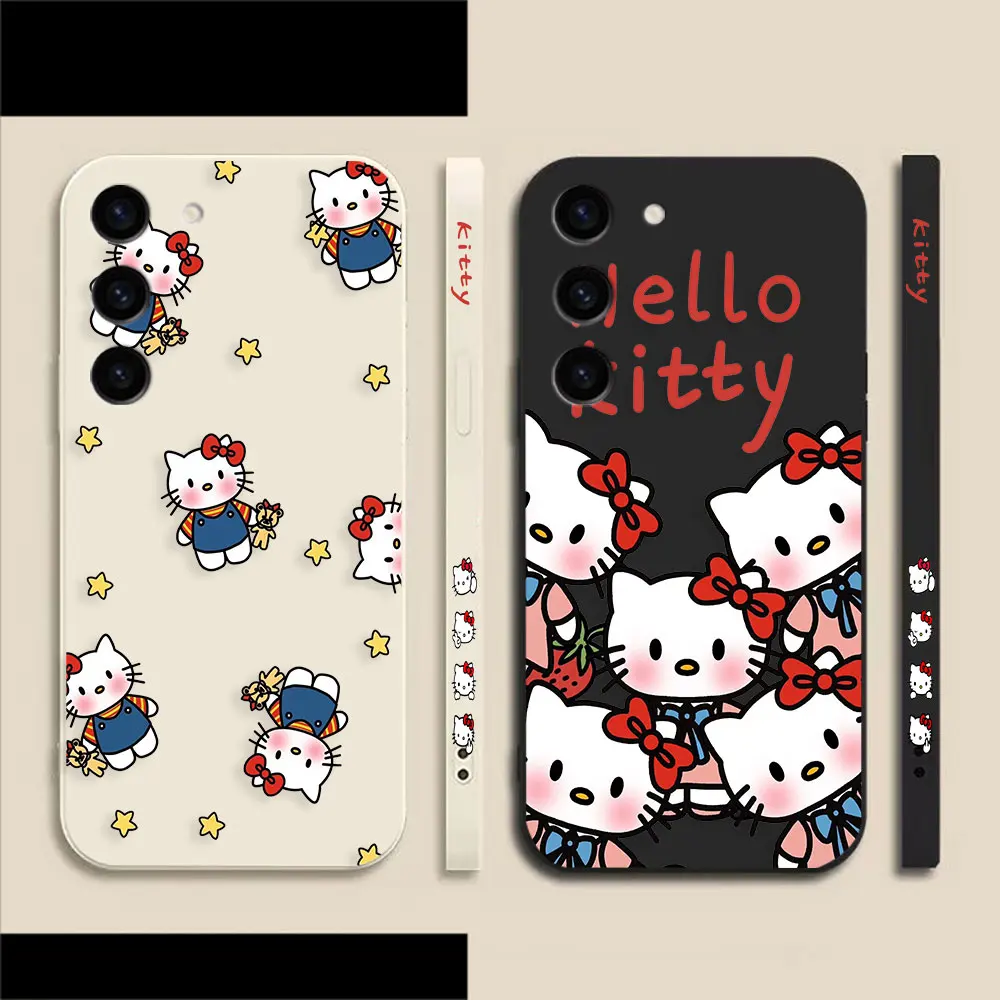 Cartoon Cute Holle K-Kitty Phone Case For Samsung S23 S22 S21 S20 FE S11 S11E S10 S10E S9 S30 Ultra Plus 4G 5G Case Fundas Shell