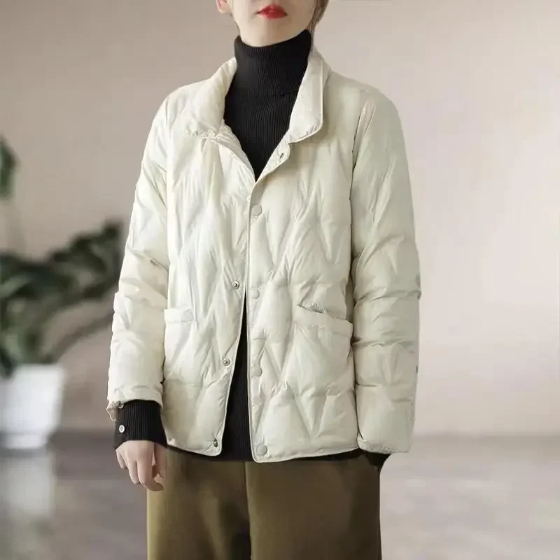 

Autumn and Winter New Women's Oversized Down Cotton Jacket Commuter Casual Stand Up Collar Jacket